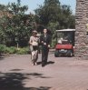 Amra and Adi arriving at the ceremony